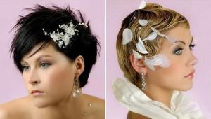 Топ свадебных причесок на средние волосы Свадебный образ невесты с короткими волосами